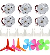 Sntieecr 6 Set Mini Generator Motors 3V-12V DC Motor, Wind Turbine Generator with Mini Fan Leaf a...