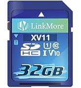 LinkMore XV11 SDHC Card 32GB Compatible with Camera, PC, UHS-I, U1, V10, Class 10, Read Speed Up ...