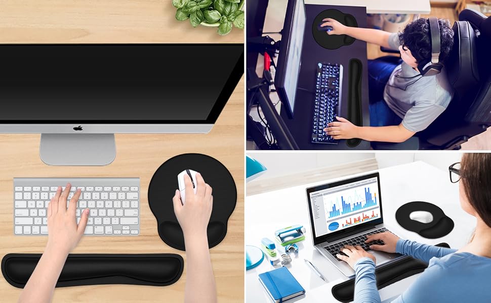 Keyboard arm rests for wrists