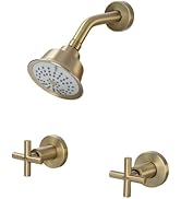 KAPHOME 2 Handles Shower Faucet Set,Tub and Shower Trim Kit with Rough-in Valve,Wall Mounted 2 Kn...