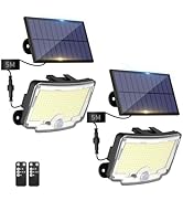 Solar Motion Lights Outdoor, [314LEDs/3Modes] Split Solar Lights Outside with Remote Control, Wat...