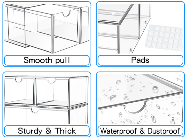 acrylic drawer organizer