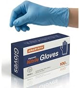 Amarynth 4mil Blue Nitrile Exam Gloves Medium– 100ct Disposable, Powder-Free, Latex-Free, Chemica...