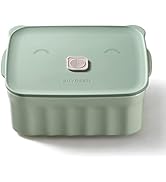 BUYDEEM Ceramic Food Storage Container with Airtight Lid, 28 oz Bento Lunch with Airlock Lid, Sta...