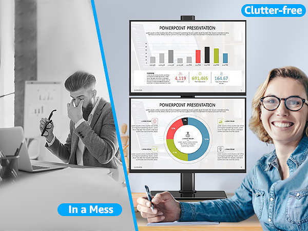 Vertical Dual Monitor Stand