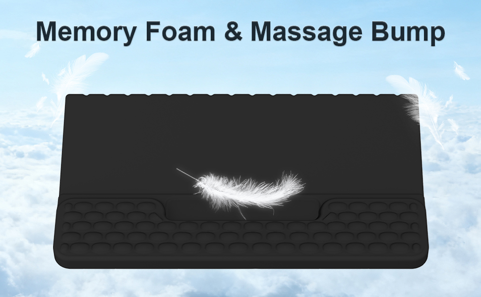 Memory Foam and Massage Keyboard Wrist Rest