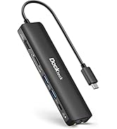 dockteck USB C Hub 4K 60Hz, 7-in-1 USB C PD Ethernet Hub Dongle with 4K 60Hz HDMI, 1Gbps Ethernet...