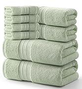 green towels