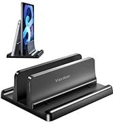 Vaydeer Vertical Laptop Stand Holder Plastic Adjustable Desktop Notebook Dock Space-Saving 3 in 1...