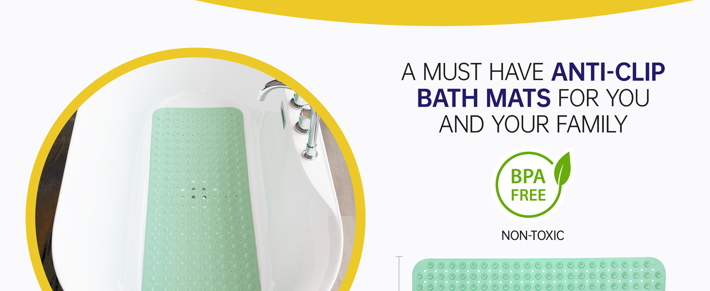 shower safety bath bathtub mat tub bath plastic extra large suction cup soft resistant
