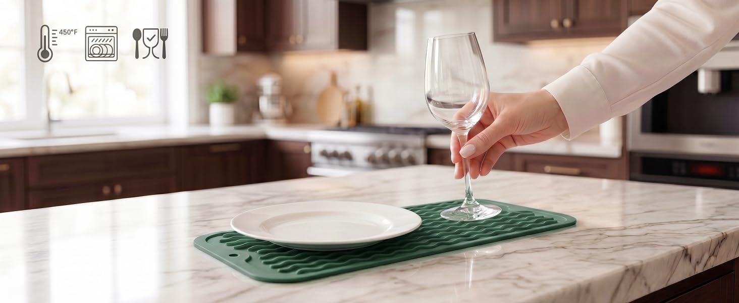 MicoYang dish drying mat for kitchen
