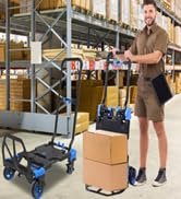 2-in-1 Folding Hand Truck Dolly 330LB Load Carrying Foldable Dolly