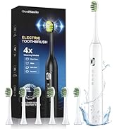 Electric Toothbrush for Adults, 42000 VPM Deep Clean Sonic Toothbrush with 6 Brush Heads, 4 Modes...
