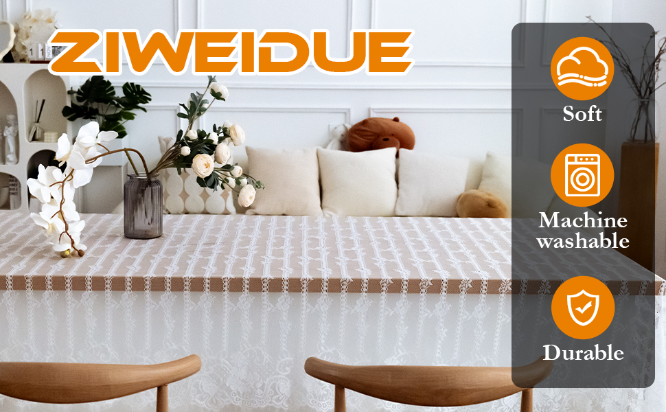 White lace tablecloth