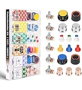 EEEEE 75pcs Potentiometer kit with Rotary knobs 1k 5k 10k 20k 50k 100k Guitar Pedal Potentiometer...