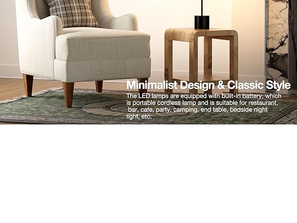 Black Rechargeable Lamps Set