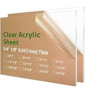 2 Pieces 24 x 36” Clear Acrylic Sheet Plexiglass - 1/8”(3mm) Thick, Use for Craft Projects, Signs...