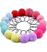 MORGLES Pom Pom Hair Ties, 16pcs Girls Hair Ties Hair Accessories Fluffy Ponytail Holders PomPom ...