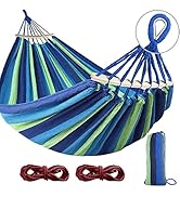 MOSFiATA Hammocks Portable Camping Hammock Upgraded 550lb Comfortable Fabric Hammock with Two Ant...