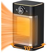Aehaemo Space Heater, 1500W Portable Electric Heaters for Indoor Use, PTC Ceramic Heater for Offi...