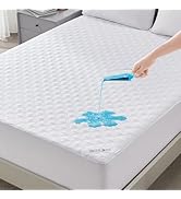 BEDLORE Waterproof Mattress Protector, Queen Size Noiseless Mattress Pad with Deep Pocket Fitted ...