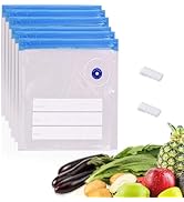NexlevVac 24 PCS 8"X9" Sous Vide Bags Vacuum Zipper Sealer Bag for Food, Reusable Vacuum Seal Bag...