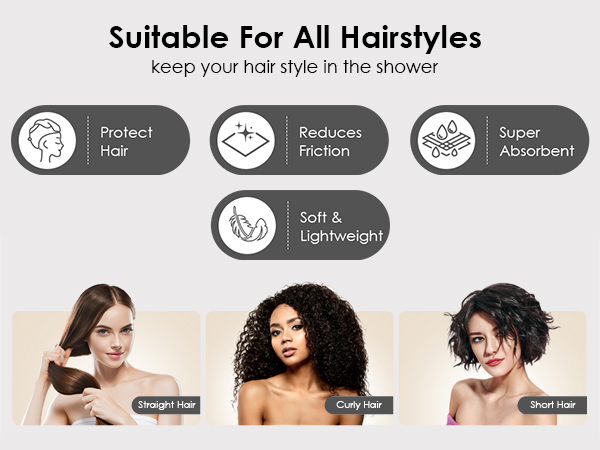 TENSTARS 5 Pack Thicken Microfiber Hair Towel Wrap for Women