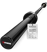Rendpas 7FT Olympic Barbell Bar 45lb (20kg), 2-Inch 1000 lb High Capacity Weight Bar for Powerlif...