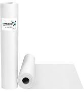 Vanhench White Wrapping Paper 15''×450'', Bulletin Board Poster Paper Roll, White Kraft Easel Ske...