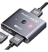 avedio Links 8K HDMI 2.1 Switch Splitter 2 in 1 Out, HDMI Switch 4K 120Hz, Aluminum Alloy Bi-Dire...