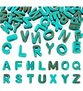 FASHEWELRY 50Pcs Chunky Large Letter Beads for Paracord Keychains Making | Dark Green Large Hole ...