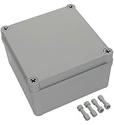 LeMotech Waterproof Dustproof IP67 Junction Box DIY Case Enclosure Gray 4.9 x 4.9 x 3 inch (125 x...