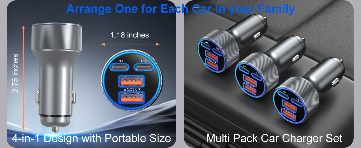 car-charger-pack-bundle-wholesale for multi car vehicle family