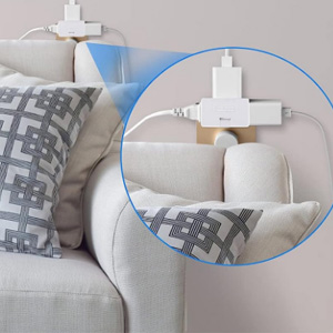 3 Way Flat Wall Plug, AC Flat Wall Outlet Extender Flat Plug Adapter Outlet, Fold-Able Wall Adapter