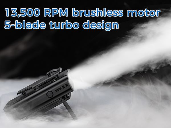 13,500 RPM brushless motor 5-blade turbo design