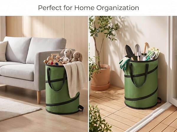 Pop Up Outdoor Trash Can Recycle Bin Camping Trash Can Collapsible Leaf Bags Lawn Bags Garden Bags