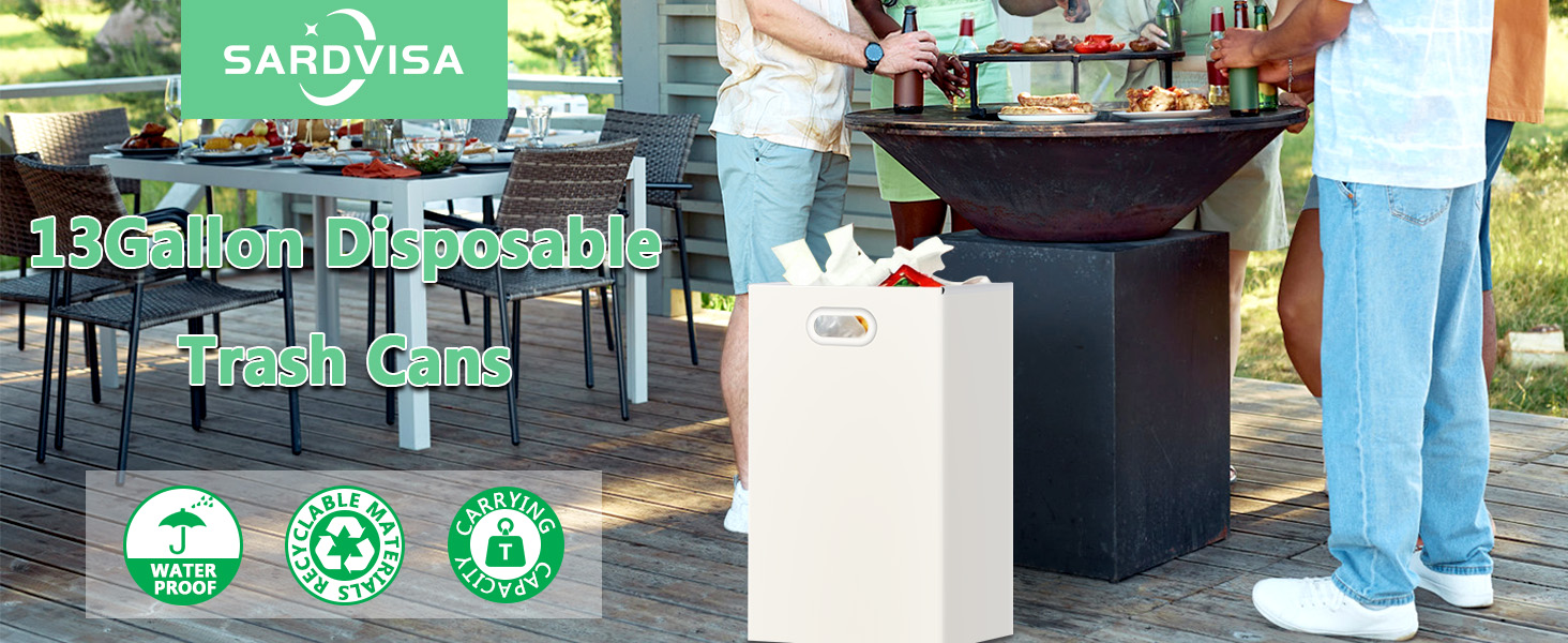 13 Gallon Disposable Trash Cans