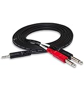 Hosa CMP-159 Stereo Breakout Cable, 3.5 mm TRS to Dual 1/4 Inch TS, 10 Feet