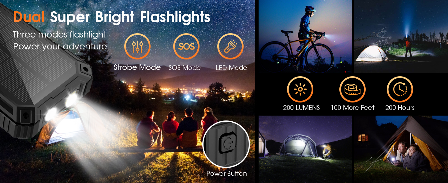 Dual super bright flashlights