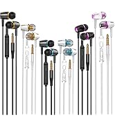 Cianyyee 6Pack Earbuds Headphones Wired with Microphone,in-Ear Earbuds,Noise Isolating,Powerful H...