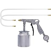 TCP Global Air Rust Proofing and Undercoating Gun with Gauge &amp; Suction Feed Cup, 2 Wands - 22" Lo...