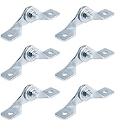 heneng 6 Pcs 2 Hole Adjustable Hinge for 1-5/8