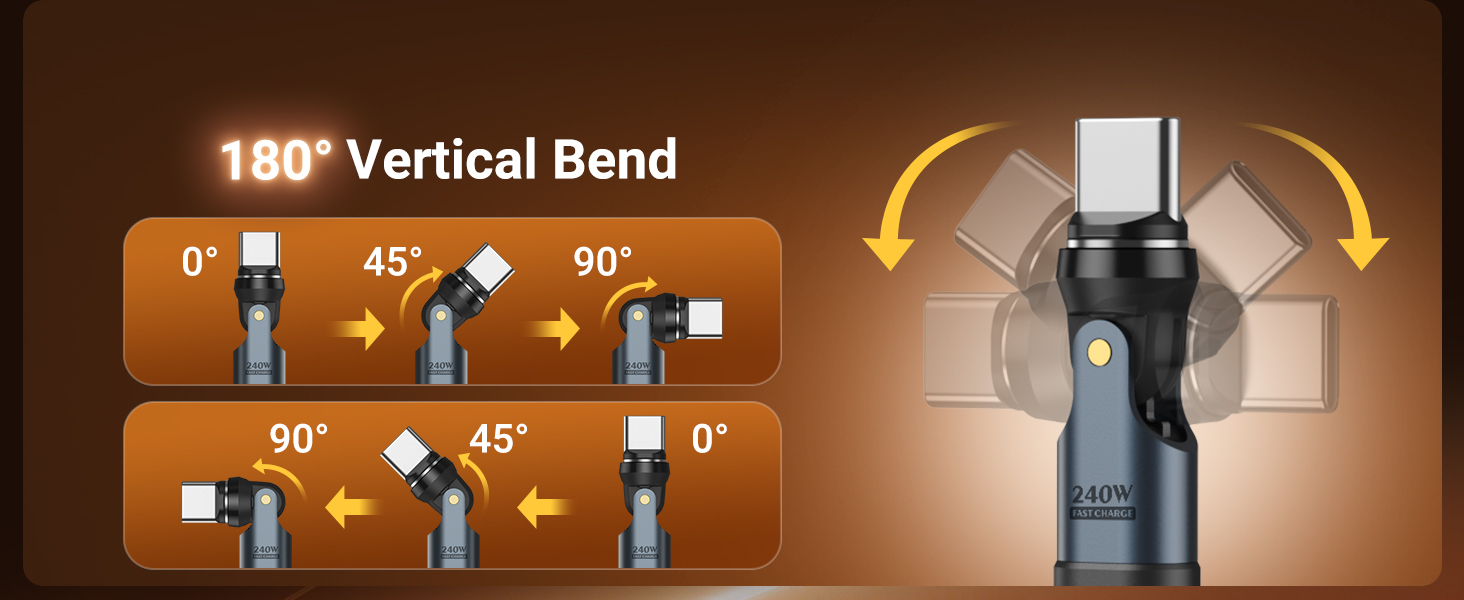 usb c adapter 180 degree