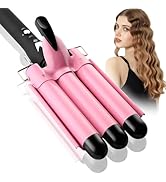 3 Barrel Curling Iron Hair Crimper: Birthday Gifts for Women - Aleath Dual Voltage Adjustable Tem...
