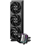 PCCOOLER DS360Pro Digital 360mm AIO Liquid CPU Cooler, Smart Visual Temperature Display, High-Per...