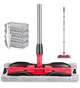 Microfiber Mop Hardwood Floor Mop for Floor Cleaning- MEXERRIS Wood Floor Mop with 4X Reusable Pa...