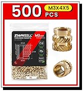 M3X4X5-500_Metric_Threaded_InsertBrass_Heat_Set_Insert_for_Plastic_Parts