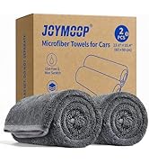JOYMOOP Microfiber Towels for Cars, 2 Pack 35.4" x 23.6" Car Drying Towel, Dark Gray Reusable Car...