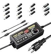 Universal Power Supply Adjustable 3V~12V 12A 144W Variable Switching Power Adapter 100V-240V AC t...