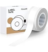 MakeID 0.3" x 13' Label Tape Compatible with MakeID Label Makers L1 &amp; E1 Refills Waterproof Lamin...